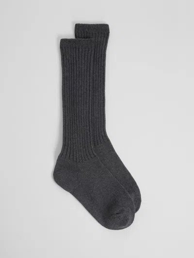 Eileen Fisher Cotton Scrunch Sock In Gray