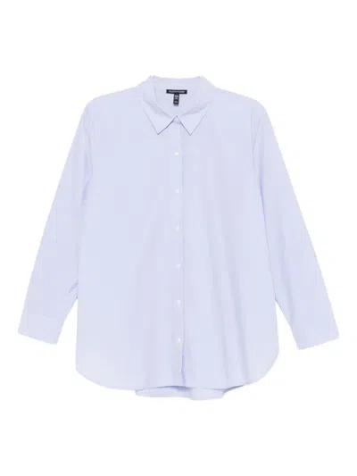 Eileen Fisher Cotton Shirt In Blue