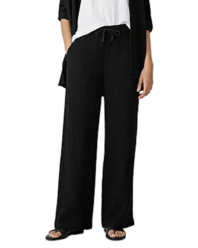 Eileen Fisher Straight Wool Pant In Black