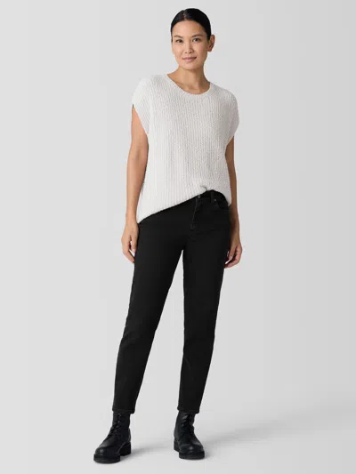Eileen Fisher Cotton Stretch Denim Slim Jean In Black