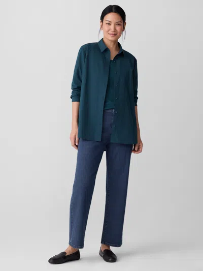 Eileen Fisher Cotton Stretch Denim Straight Jean