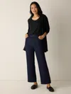 Eileen Fisher Cotton Stretch Denim Straight Jean In Purple