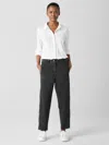 Eileen Fisher Cotton Stretch Denim Lantern Jean In Blue