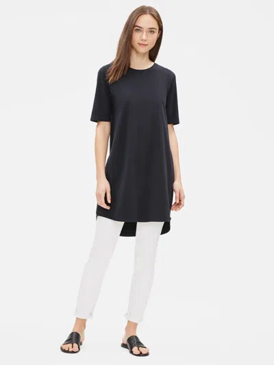 Eileen Fisher Cotton Stretch Jersey Shift Dress In Multi