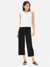 Eileen Fisher Cotton Stretch Jersey Wide Pant In Multi