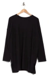 Eileen Fisher Cotton Terry Tunic In Black