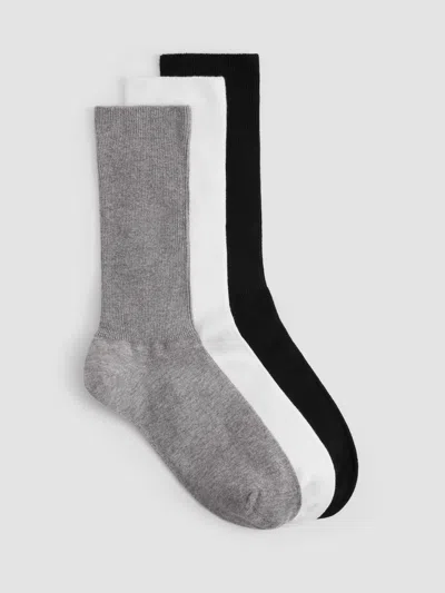 Eileen Fisher Cotton Trouser Sock 3-pack In Black