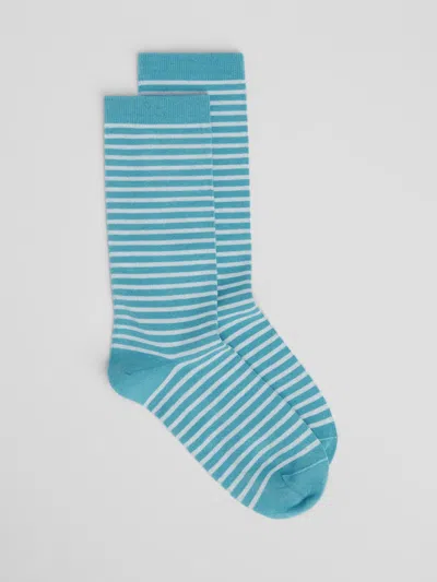 Eileen Fisher Cotton Trouser Sock In Blue