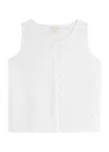 Eileen Fisher Grid Organic Cotton Voile Boxy Shirt In White