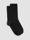 Eileen Fisher Ribbed Knit Trouser Sock In Black