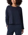 Eileen Fisher Cozy Brushed Boxy Top In Ink