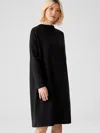 Eileen Fisher Cozy Brushed Terry Dress In Black