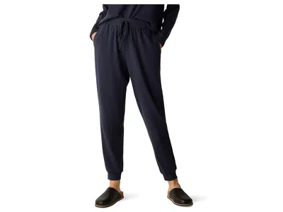Eileen Fisher Cozy Brushed Terry Hug Ankle Track Pants In Blue