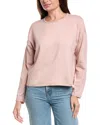 Eileen Fisher Cozy Brushed Terry Hug Box Top In Pink