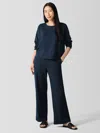 Eileen Fisher Cozy Brushed Terry Hug Cargo Pant In Blue