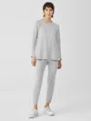 Eileen Fisher Cozy Brushed Terry Hug High-waisted Leggings In Gray