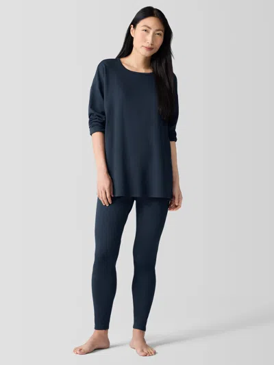 Eileen Fisher Cozy Brushed Terry Hug High-waisted Leggings