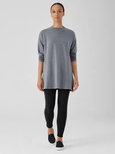 Eileen Fisher Cozy Brushed Terry Hug High-waisted Leggings In Black