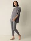 Eileen Fisher Cozy Brushed Terry Hug High-waisted Leggings In Gray