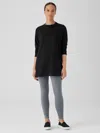 Eileen Fisher Cozy Brushed Terry Hug High-waisted Leggings In Gray