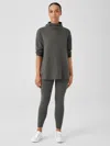 Eileen Fisher Cozy Brushed Terry Hug High-waisted Leggings In Green