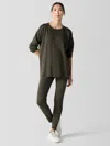 Eileen Fisher Cozy Brushed Terry Hug High-waisted Leggings In Green