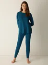 Eileen Fisher Cozy Brushed Terry Hug High-waisted Leggings In Green