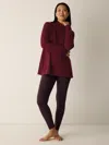 Eileen Fisher Cozy Brushed Terry Hug High-waisted Leggings In Purple