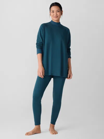 Eileen Fisher Cozy Brushed Terry Hug High-waisted Leggings In Alpine