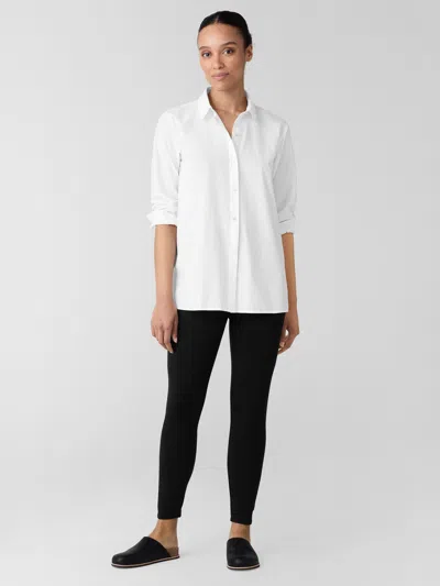 Eileen Fisher Cozy Brushed Terry Hug High-waisted Leggings In Black