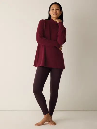 Eileen Fisher Cozy Brushed Terry Hug High-waisted Leggings In Cassis