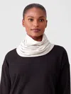 Eileen Fisher Cozy Brushed Terry Hug Infinity Scarf In Gray