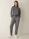 Eileen Fisher Cozy Brushed Terry Hug Jogger Pant In Gray