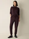 Eileen Fisher Cozy Brushed Terry Hug Jogger Pant In Brown