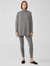 Eileen Fisher Cozy Brushed Terry Hug Leggings In Gray