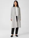 Eileen Fisher Cozy Brushed Terry Hug Padded Coat In Gray
