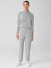 Eileen Fisher Cozy Brushed Terry Hug Slouchy Pant In Gray