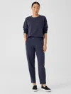 Eileen Fisher Cozy Brushed Terry Hug Slouchy Pant In Blue
