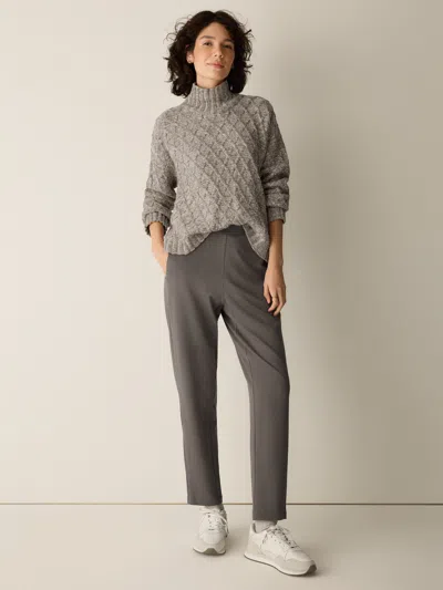 Eileen Fisher Cozy Brushed Terry Hug Slouchy Pant In Gray