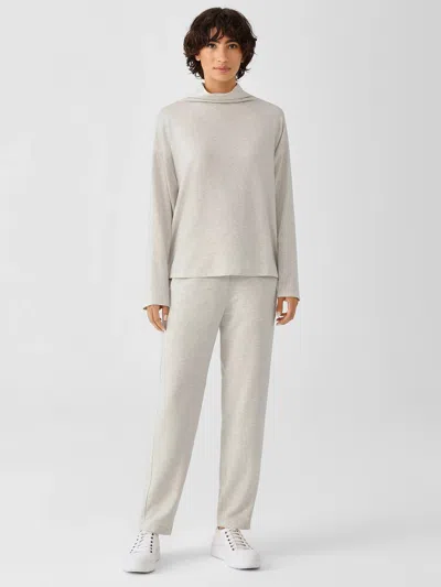 Eileen Fisher Cozy Brushed Terry Hug Slouchy Pant In Gray