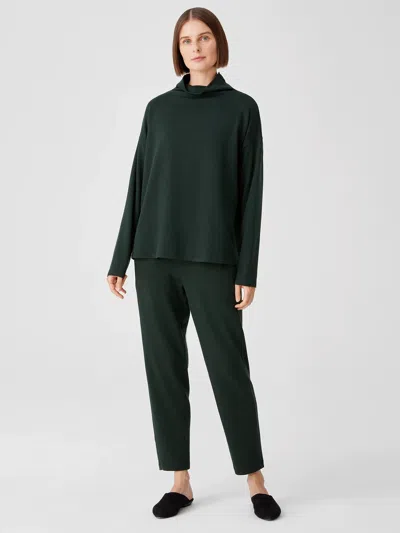 Eileen Fisher Cozy Brushed Terry Hug Slouchy Pant In Green