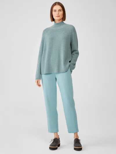 Eileen Fisher Cozy Brushed Terry Hug Slouchy Pant In Green