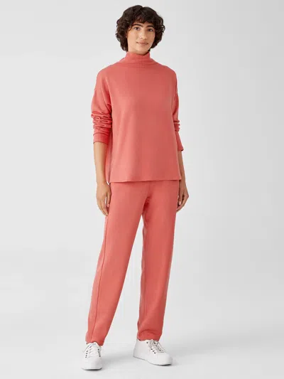 Eileen Fisher Cozy Brushed Terry Hug Slouchy Pant In Orange