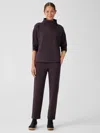 Eileen Fisher Cozy Brushed Terry Hug Slouchy Pant In Black