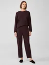 Eileen Fisher Cozy Brushed Terry Hug Slouchy Pant In Purple