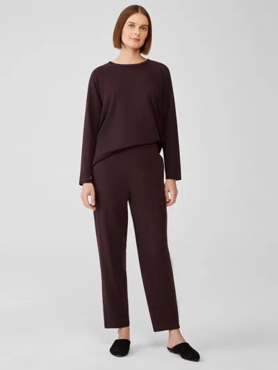 Eileen Fisher Cozy Brushed Terry Hug Slouchy Pant In Purple