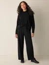 Eileen Fisher Cozy Brushed Terry Hug Straight Pant In Animal Print