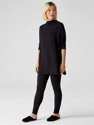 Eileen Fisher Cozy Brushed Terry Leggings In Black