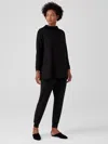 Eileen Fisher Cozy Brushed Terry Slouchy Pant In Black