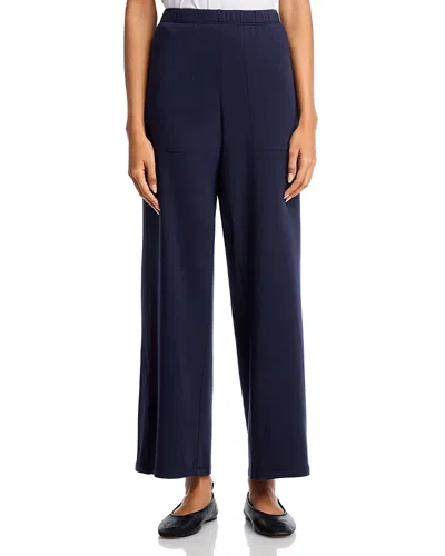 EILEEN FISHER COZY BRUSHED TERRY STRAIGHT PANTS